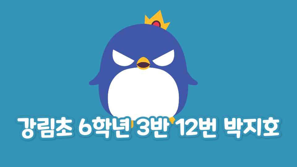 강림초 6학년 3반 12번 박지호