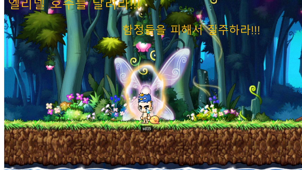 엘리넬 호수 장에물 경쥬~~~