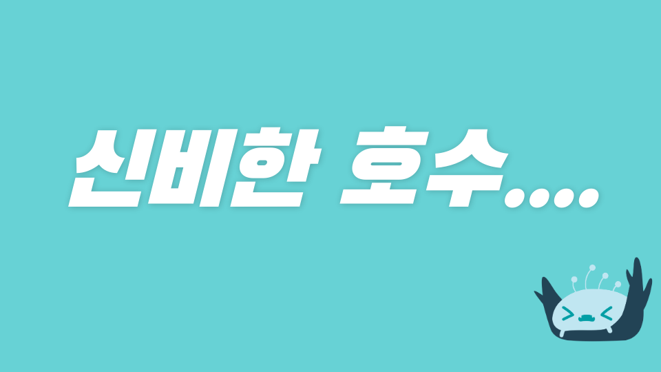 신비한 호수....