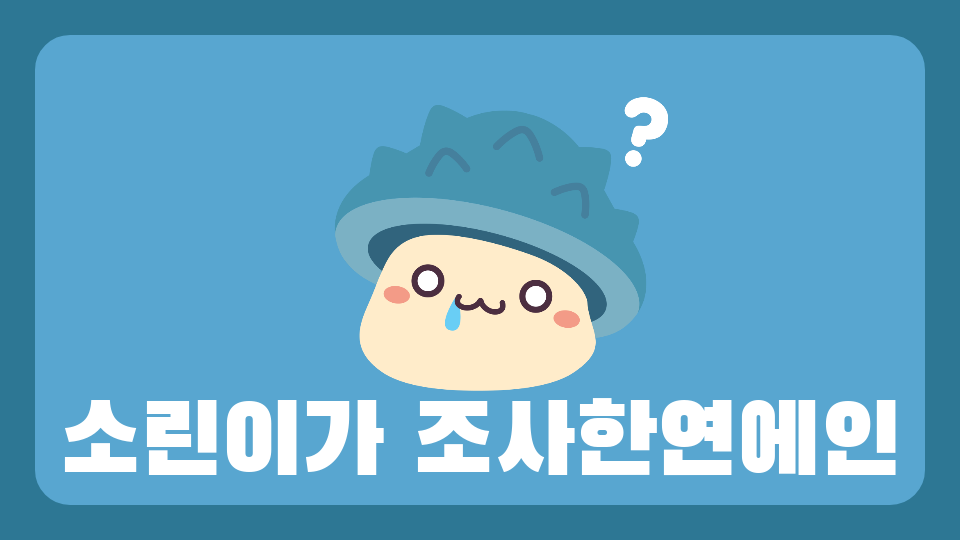 소린이가 조사한연에인