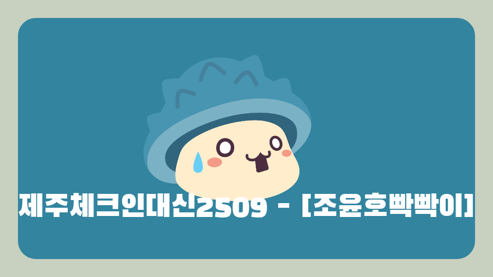 제주체크인대신2509 - [조윤호빡빡이]