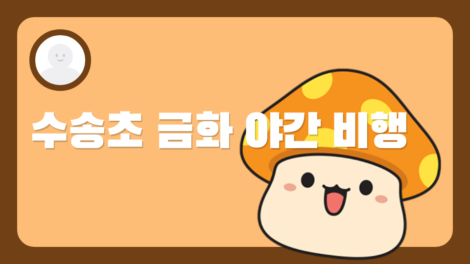 수송초 금화 야간 비행