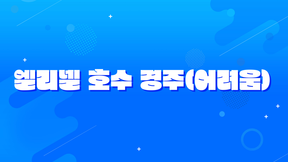 엘리넬 호수 경주(어려움)